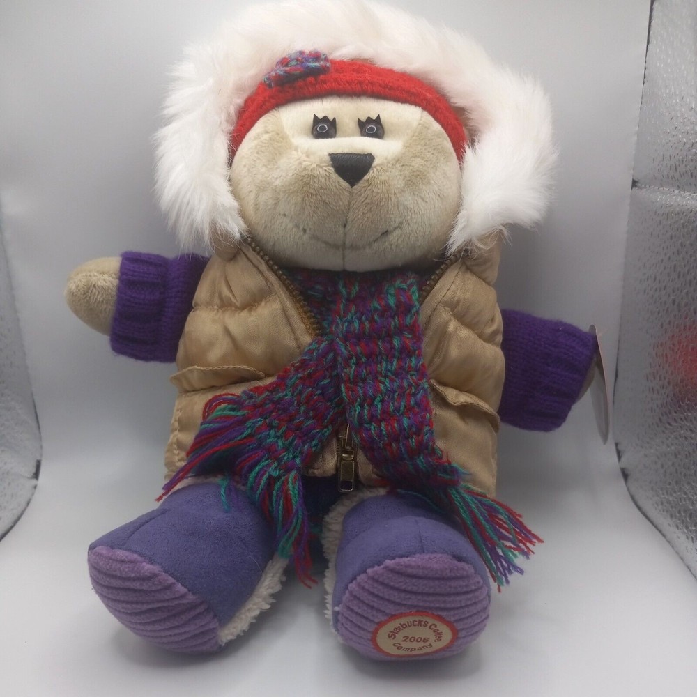 STARBUCKS Bearista Plush Winter Bear 52nd Edition of Collection 11” 2006 NEW
